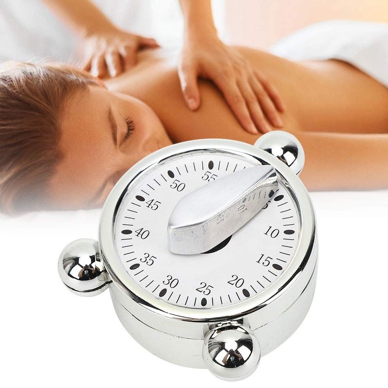 woobles Baking Timer Mechanical Cooking Reminder 60 Minute Kitchen Timer, Silver - Image 5